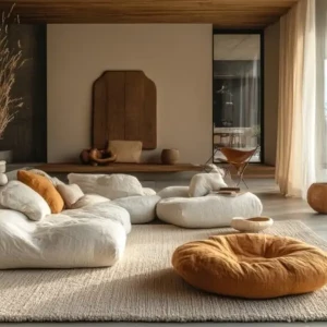 salon décoration zen, ambiance couleur chaude, conseils déco par par Angelisa Design à Amiens, Cambrai et Arras