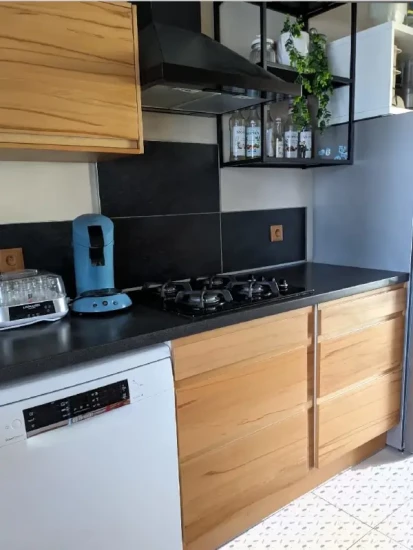 cuisine aménagé, espace, luminosité, rangement, style classique , mis en place à distance par Angelisa Design via des conseils de coaching déco