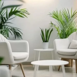 décoration véranda, cabinet de psychologue, ambiance minimaliste, par Angelisa Design à Amiens, Cambrai et Arras